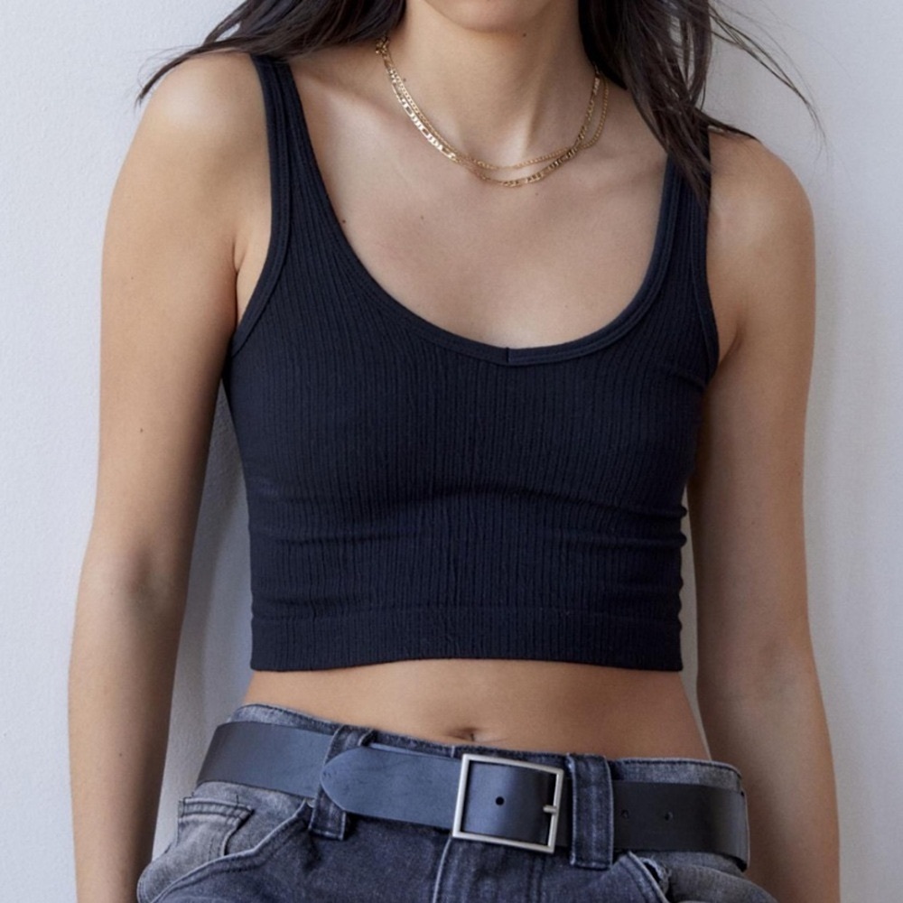 ⭐️(3/$25) URBAN OUTFITTERS Black Ribbed Tank Top!!